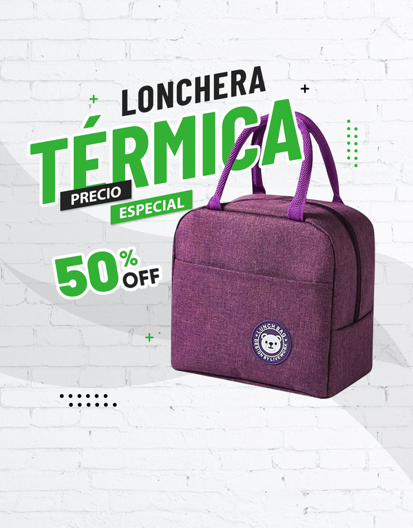 Lonchera térmica Daltech promocional color morado